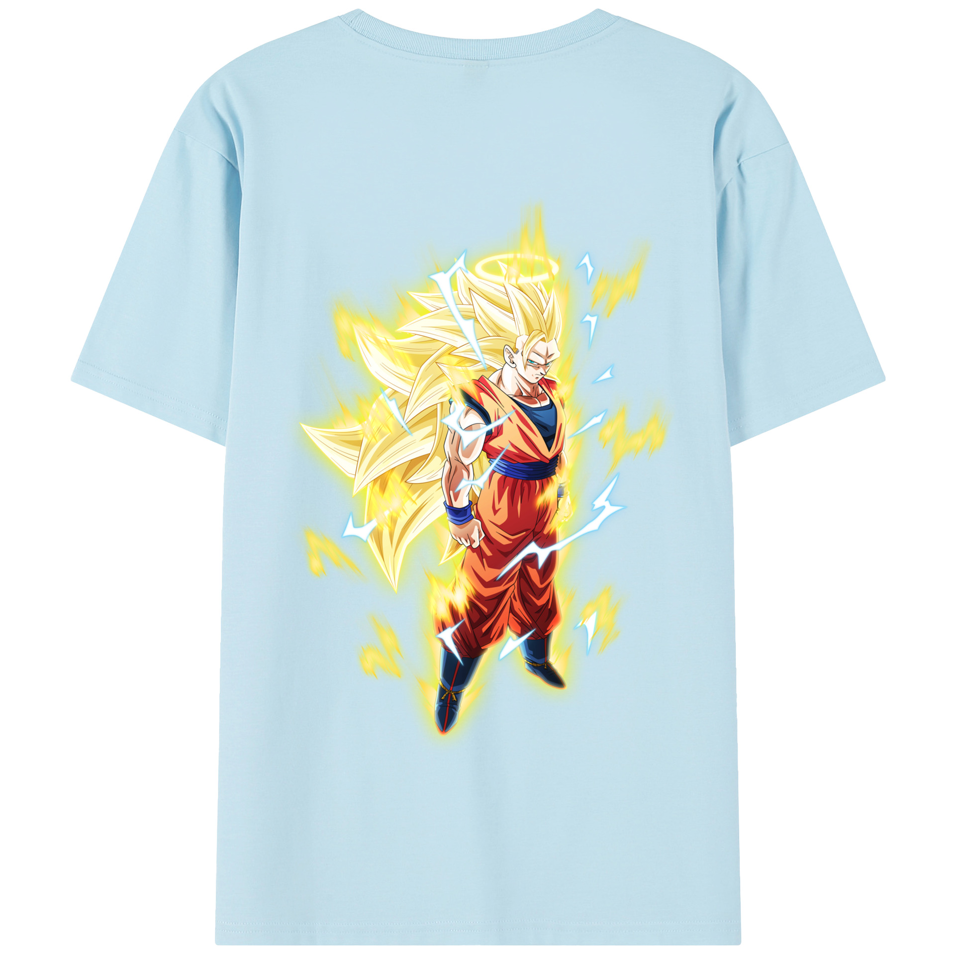 （画像用） ドラゴンボール 孫悟空（そん ごくう）Son Goku カカロット DRAGON BALL Kakarotto 綿100％半袖Tシャツ（背面プリント）